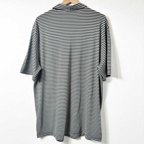 CUTTER AND BUCK BLACK GREY STRIPED MEN POLO SHORT SLEEVE SIZE 1XB BRAND NEW - Picture 3 of 8
